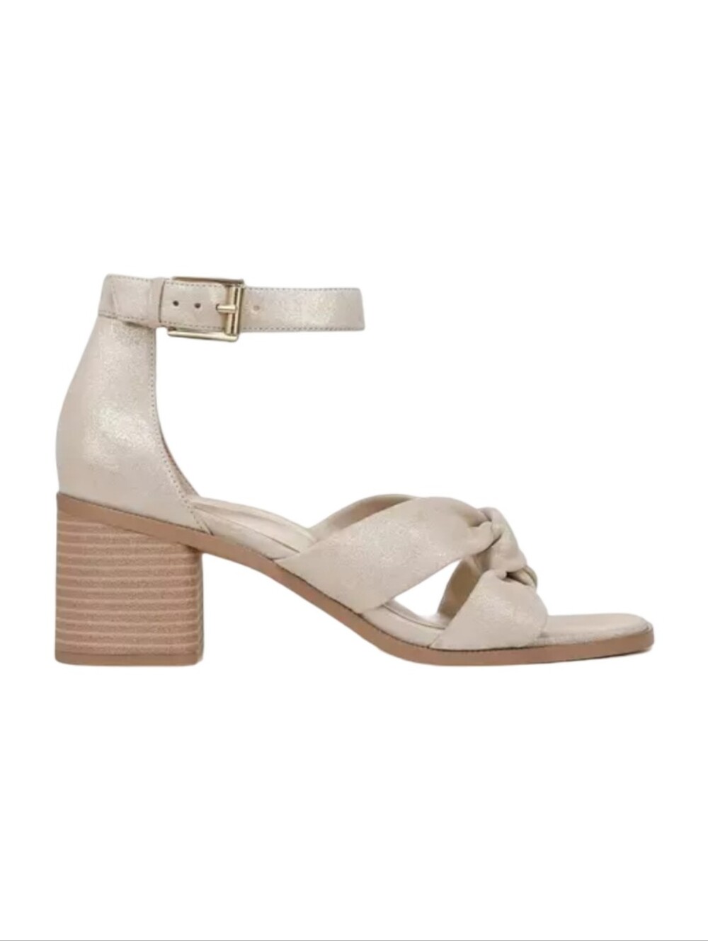 Vionic Women's Maia Sandals in gold metallic leather knotted strap Size 7 New - Picture 4 of 13